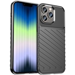 Mobigear Groove Coque iPhone 14 Plus Coque arrière en TPU Souple - Noir