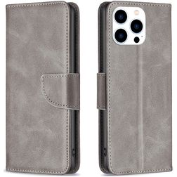 Mobigear Excellent Housse iPhone 15 Pro Etui Porte-Monnaie - Gris