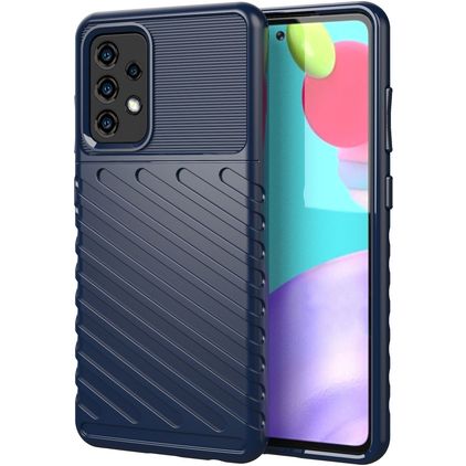 Mobigear Groove Samsung Galaxy A52s 5G TPU souple Coque arrière - Bleu