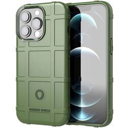 Mobigear Rugged Shield Coque iPhone 13 Pro Max Coque arrière en TPU Souple Anti-Chocs - Vert