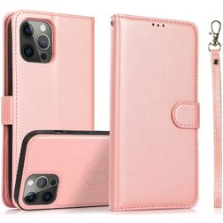 Mobigear Wallet Housse iPhone 16 Pro Max Etui avec Coque Détachable Porte-Monnaie - Rose doré