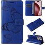 Mobigear Butterfly Housse iPhone 16 Pro Etui Porte-Monnaie - Bleu