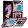 Mobigear Armor Ring Coque Samsung Galaxy Z Flip 5 Coque arrière Rigide Anti-Chocs avec Anneau-Support - Rose doré