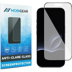 Mobigear Premium iPhone 17 Pro Max Verre trempé Protection d'écran Anti-Glare - Compatible Coque - Noir