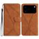 Mobigear Stitch Housse iPhone 17 Pro Etui Porte-Monnaie - Marron