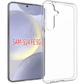 Mobigear Cushion Coque Transparente Samsung Galaxy S24 FE Coque arrière en TPU Souple - Transparent