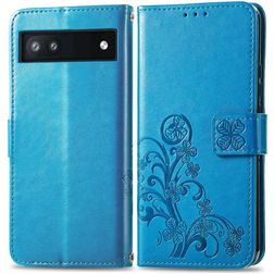 Mobigear Clover Google Pixel 6a Étui Portefeuille - Bleu