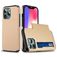 Mobigear Card Coque iPhone 13 Coque arrière Rigide Anti-Chocs avec Porte-Cartes - Or