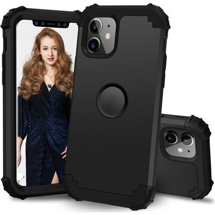 Mobigear Ultra Tough iPhone 11 Plastique rigide Coque arrière Antichoc - Noir