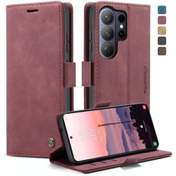 CaseMe 013 Housse Samsung Galaxy S26 Ultra Etui Porte-Monnaie - Rouge