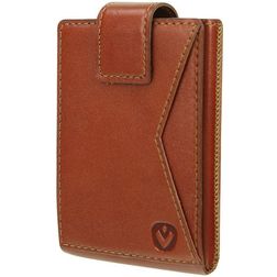 Valenta Card Case Pocket Premium - Porte Cartes en en Cuir véritable - 10 Cartes - Cognac