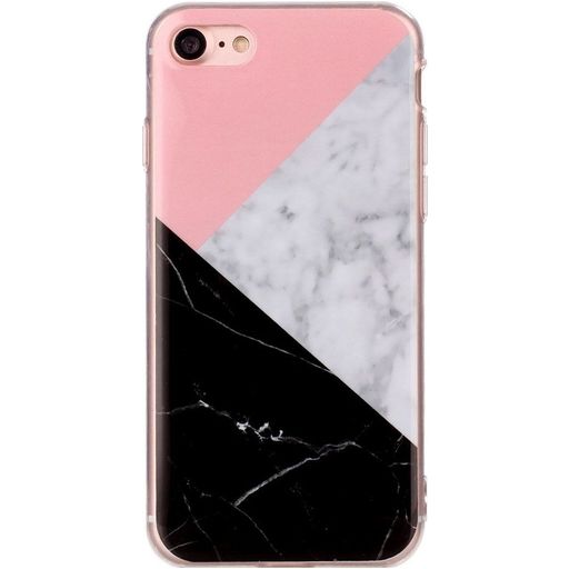 Mobigear Marble Coque iPhone SE (2020) Coque arrière en TPU Souple - Tricolore
