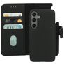 Mobiparts Housse Samsung Galaxy S24 MagSafe Etui avec Coque Détachable en Cuir Véritable Porte-Monnaie - Noir
