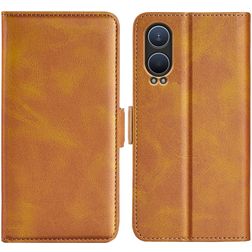Mobigear Slim Magnet Housse OnePlus Nord CE 4 Lite Etui Porte-Monnaie - Cognac