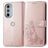 Mobigear Clover Motorola Edge 30 Pro Étui Portefeuille - Rose doré