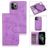 Mobigear Wallet Housse iPhone 12 Mini Etui avec Coque Détachable Porte-Monnaie - Violet