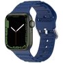 Mobigear Bumpy Bracelet Silicone Apple Watch Fermeture boucle ardillon - 42/41/40/38 mm - Dark Blue
