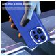 Mobigear Cube Coque iPhone 14 Pro Max Coque arrière Rigide avec Support Amovible - Bleu