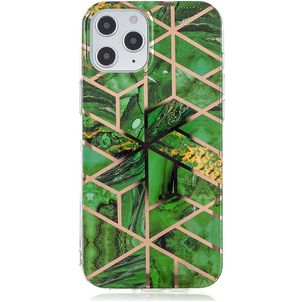 Mobigear Marble Coque iPhone 12 Pro Max Coque arrière en TPU Souple - Vert
