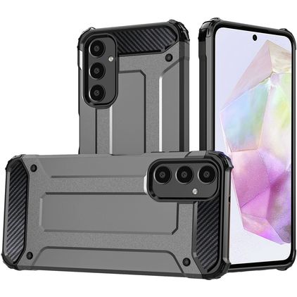 Mobigear Outdoor Coque Samsung Galaxy A35 Coque arrière Rigide Anti-Chocs - Gris
