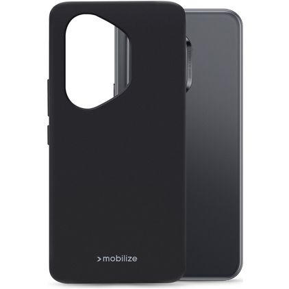 Mobilize Rubber Gelly Coque Honor 400 Pro Coque arrière en TPU Souple - Noir