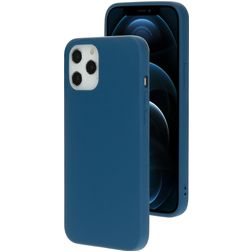 Mobiparts Coque iPhone 12 Pro Max Coque arrière en Silicone - Blueberry Blue