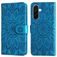 Mobigear Sunflower Housse Samsung Galaxy A37 Etui Porte-Monnaie - Bleu