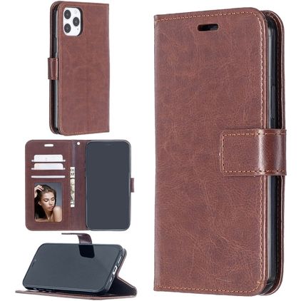 Mobigear Wallet Housse iPhone 12 Etui Porte-Monnaie - Marron