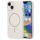 Mobiparts Slim Line Coque iPhone 14 MagSafe Coque arrière Rigide - Off White