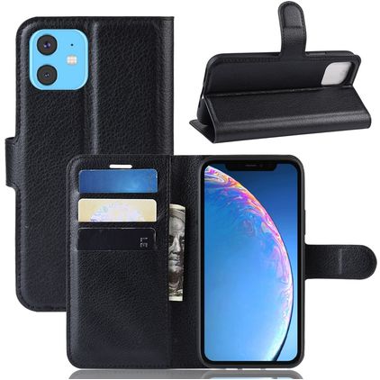 Mobigear Classic Housse iPhone 11 Etui Porte-Monnaie - Noir