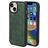 Mobiparts Classic Coque iPhone 14 MagSafe Coque arrière en TPU,Similicuir - Emerald Green