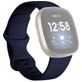 Mobigear Sport Dual Bracelet Silicone Fitbit Versa 3 Fermeture à clou et passant - Dark Blue