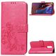 Mobigear Clover Housse OnePlus 6T Etui Porte-Monnaie - Magenta