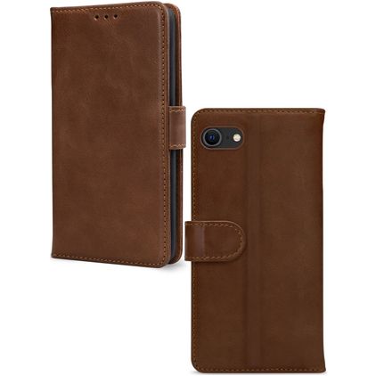 Mobilize Wallet Housse iPhone 7 Etui en Cuir Véritable Porte-Monnaie - Marron