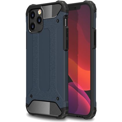 Mobigear Outdoor iPhone 12 Pro Plastique rigide Coque arrière Antichoc - Bleu foncé