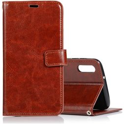 Mobigear Wallet Housse Samsung Galaxy A10 Etui Porte-Monnaie - Marron