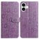Mobigear Flowers Housse iPhone 17 Etui Porte-Monnaie - Violet