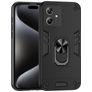 Mobigear Armor Ring Coque Motorola Moto G54 Coque arrière Rigide Anti-Chocs avec Anneau-Support - Noir