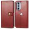 Mobigear Snap Button Housse Motorola Edge 30 Pro Etui Porte-Monnaie - Rouge