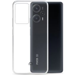 Mobilize Gelly Coque Transparente POCO F5 Pro Coque arrière en TPU Souple - Transparent