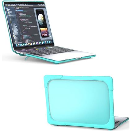 Mobigear Shockproof MacBook Pro 13 Pouces (2016-2023) Coque - Turquoise - Model A1706 / A1708 / A1989 / A2159 / A2289 / A2251 / A2338