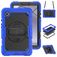 Mobigear SureGrip Xtreme Coque Samsung Galaxy Tab A9 (2023) Coque arrière en Plastique rigide,Silicone + Bandoulière + Support Amovible - Bleu
