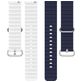 Mobigear Ocean Bracelet Silicone Smartwatch Fermeture boucle ardillon - Connexion universelle de 20 mm - Blanc / Dark Blue
