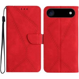 Mobigear Stitch Housse iPhone Air Etui Porte-Monnaie - Rouge