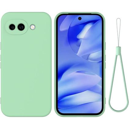 Mobigear Rubber Touch Coque Google Pixel 10a Coque arrière en Silicone - Vert