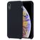 Mobigear Rubber Touch Coque iPhone XR Coque arrière en Silicone - Noir