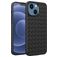 Mobigear Woven Coque iPhone 14 Plus Coque arrière en TPU Souple - Noir