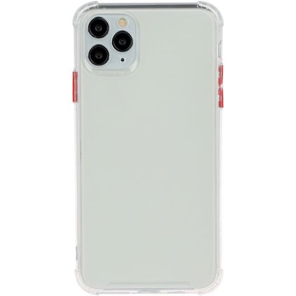 Mobigear Cushion iPhone 12 Pro Max TPU souple Coque arrière Antichoc - Blanc
