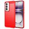 Mobigear Brushed Slim Coque OPPO Reno 12 Pro Coque arrière en TPU Souple - Rouge
