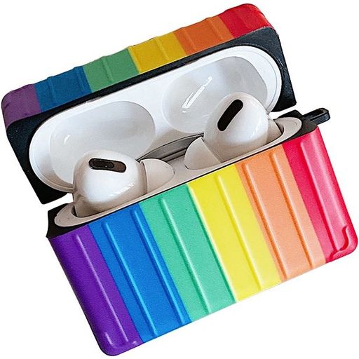 Mobigear Rainbow Coque Apple AirPods Pro 1 Coque en Silicone Souple